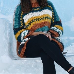 Chunky knitted sweater